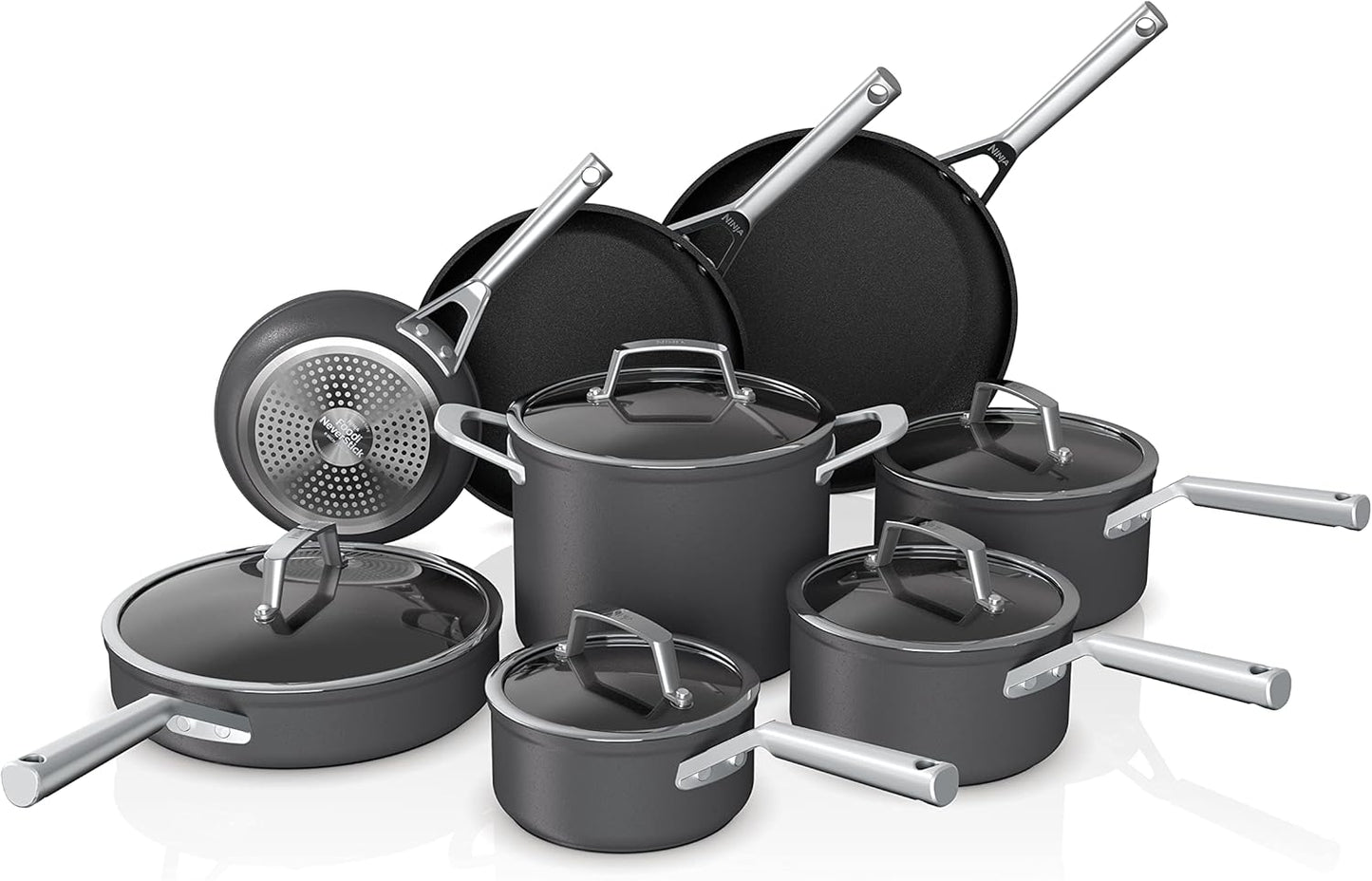 Ninja NeverStick™ 16-Piece Cookware Set | Nonstick Pots & Pans for Effortless Cooking & Easy Cleanup