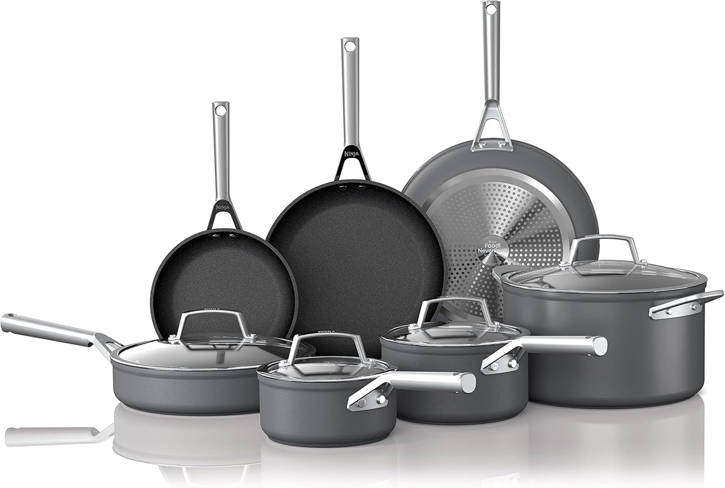 Ninja NeverStick™ 16-Piece Cookware Set | Nonstick Pots & Pans for Effortless Cooking & Easy Cleanup