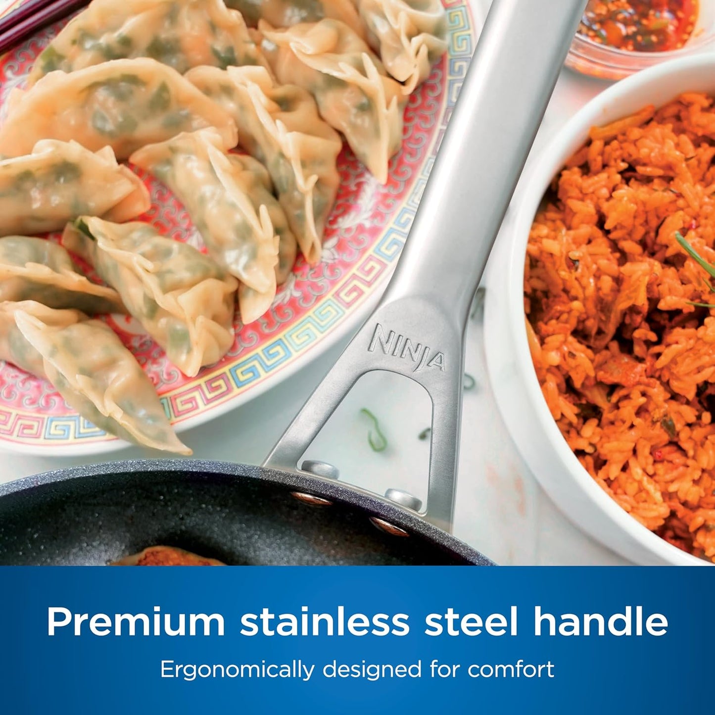 Ninja NeverStick™ 16-Piece Cookware Set | Nonstick Pots & Pans for Effortless Cooking & Easy Cleanup