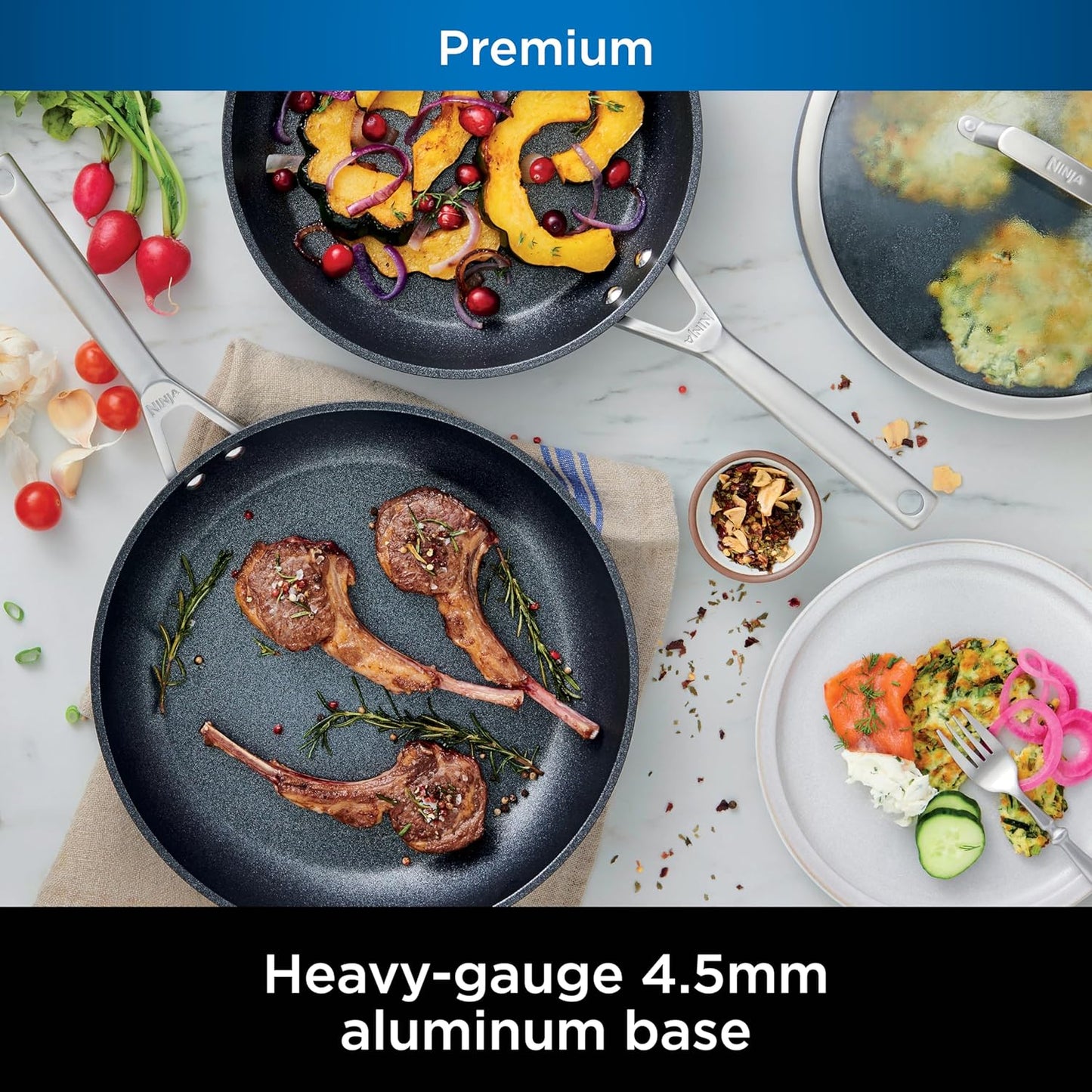 Ninja NeverStick™ 16-Piece Cookware Set | Nonstick Pots & Pans for Effortless Cooking & Easy Cleanup