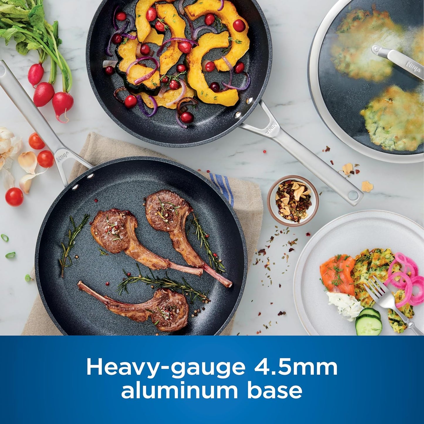 Ninja NeverStick™ 16-Piece Cookware Set | Nonstick Pots & Pans for Effortless Cooking & Easy Cleanup